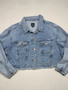 wild fable Light Blue Cropped Denim Jacket